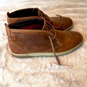 Mens Clarks Leather Copper Fit Balance Shoes Size 11